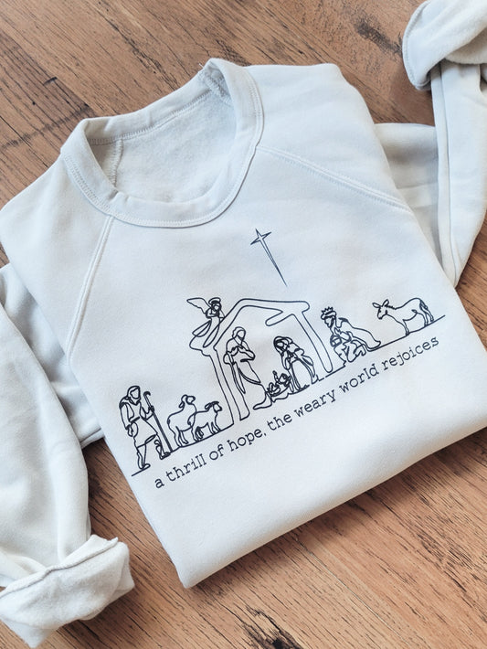 Love Came Down at Christmas Nativity Sweatshirt