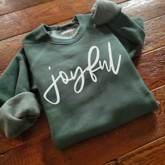 Joyful Sweatshirt  .  Christian Christmas Crew Neck for Her