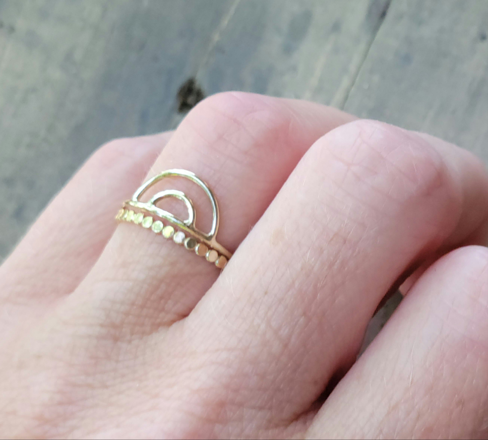 Arch Wire Ring Friendship Set . You Make The World A Better Place Just By Being In It