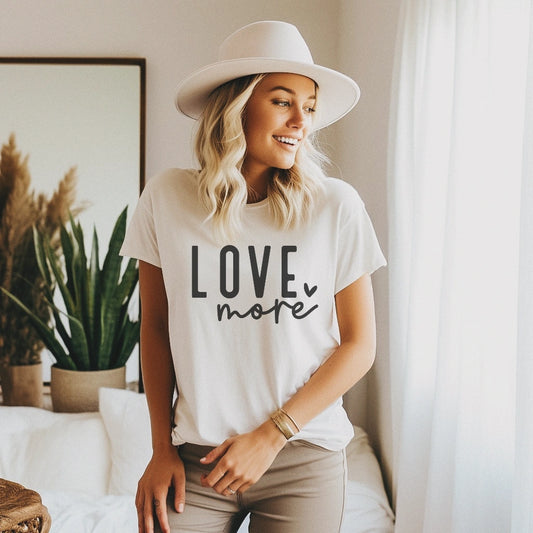 Love More Women's T-Shirt . Christian Faith Apparel